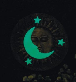 Radiant Sun and Moon Glow-in-the-Dark Garden Stepping Stone