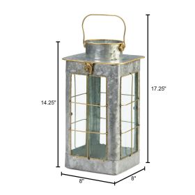 SMALL FARMHOUSE GALVANIZED LANTERN