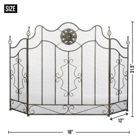 VICTORIAN BLACK FIREPLACE SCREEN