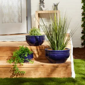Ocean Blue Planter Trio