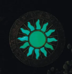 Radiant Sunburst Glow Stepping Stone - Outdoor Garden Pathway Decor