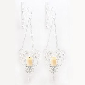 Radiant Crystal Pendant Wall Sconce Set - Elegant Lighting Duo