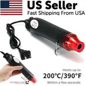 Mini Heat Gun DIY Electric Nozzles Tool Hot Air Gun Embossing Drying Paint USA (Color: Black)